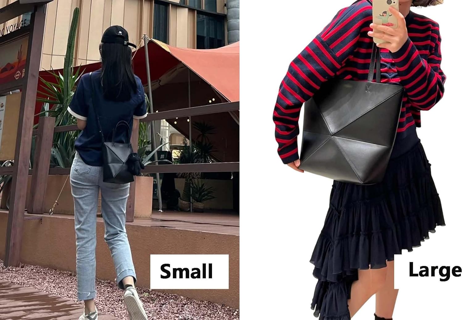 Leather Handbag for Women - Fashion Puzzle Crossbody Purse - Foldable Puzzle Bag - Geometric Tote Bag - Multi Way Carry. - Image 4