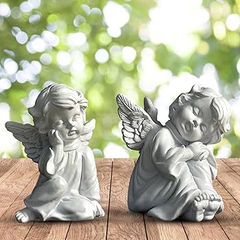 Amazon.co.jp: 天使の置物 妖精 置物 ケルビムの彫刻 ミニ エンジェル