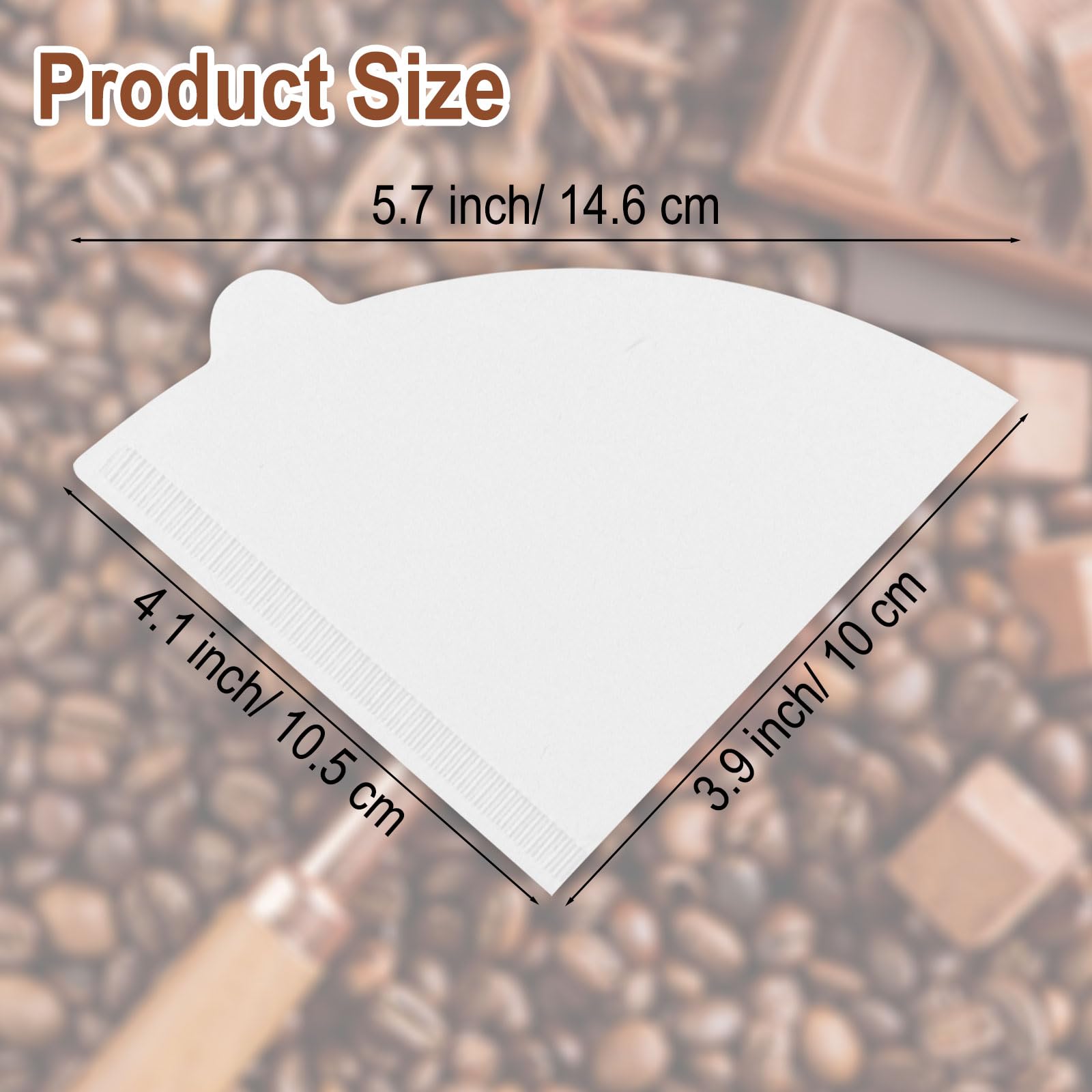 Krijuess 400 Counts Cone Coffee Filters V01, Disposable Unbleached Natural Coffee Filters 1-2 Cups, Pour Over Coffee Filters Compatible with V60 Dripper and Coffee Maker (Natural Brown and White)