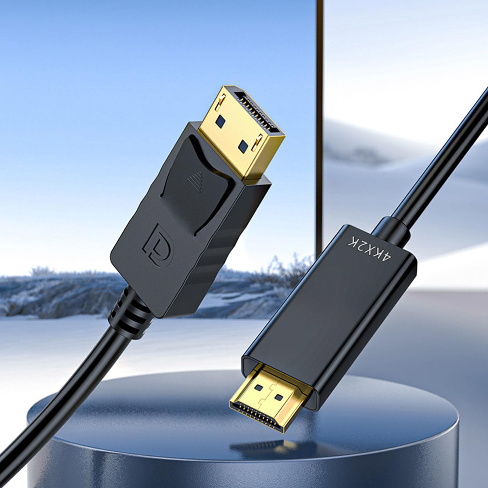 Adapter kompatybilny z HDMI kabel przyłączeniowy 4K / 1080P do monitora komputera stacjonarnego, projektora, projektora