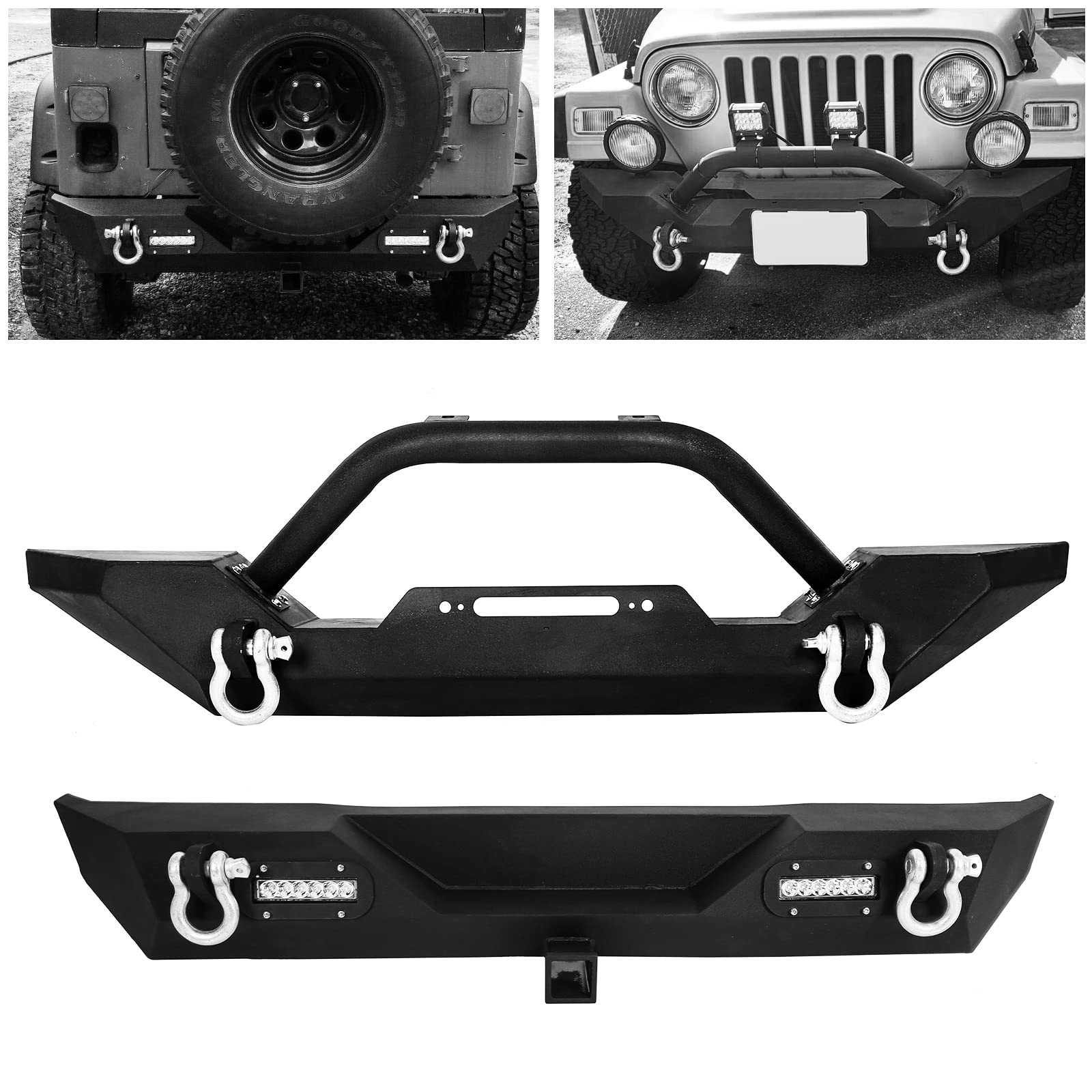 Buy Front/Rear Bumper With Drings Compatible With 19862006 Jeep