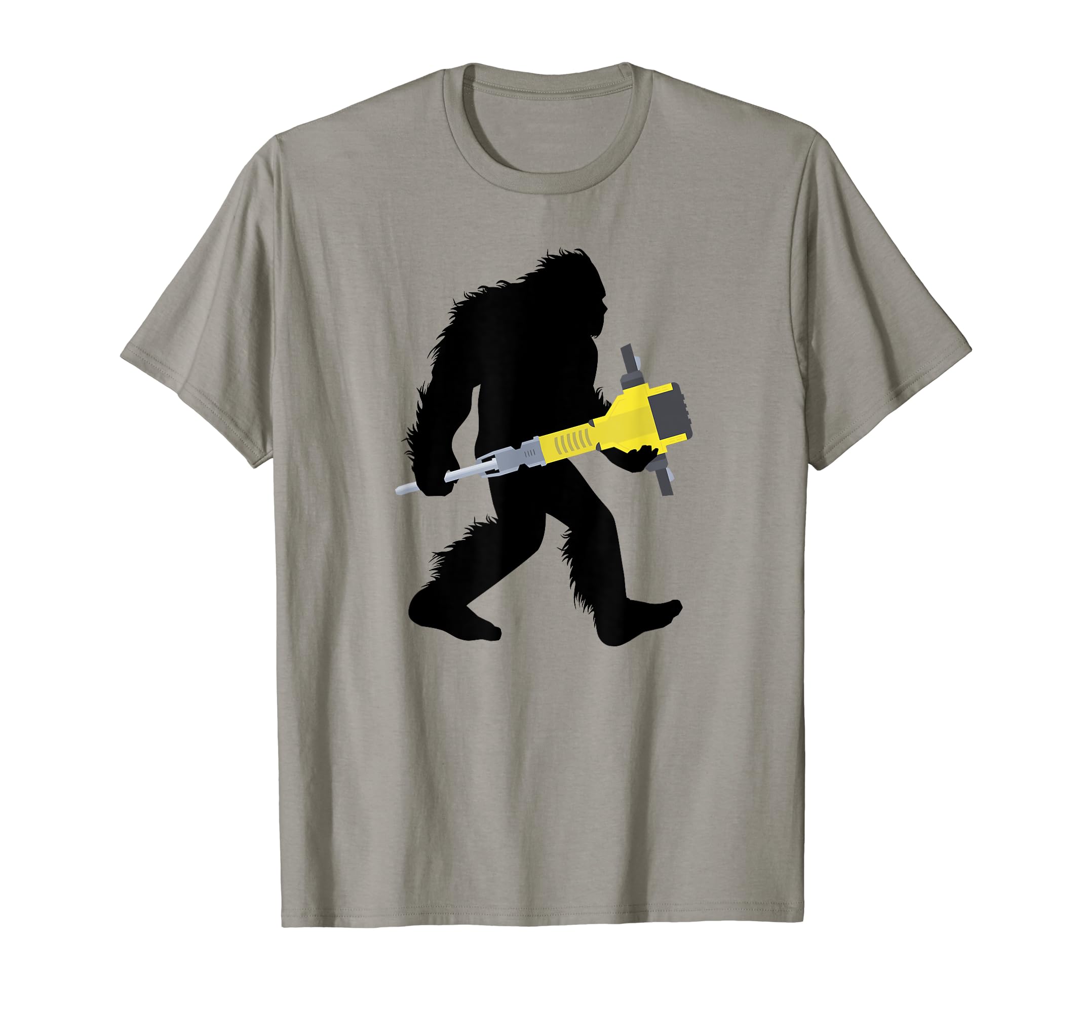 Sasquatch Jackhammer Gift T-ShirtBigfoot Jackhammer T-Shirt, Sasquatch Hammering Tee Apparel