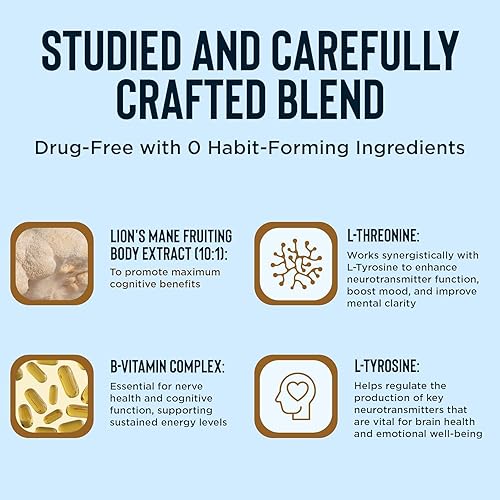 Miniatura 3 de Relaxium BrainIQ - Suplementos nootrópicos para el cerebro  Suplemento de memoria para la salud cerebral  Suplemento cognitivo y píldora de memoria