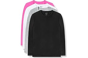 Teen Long Sleeve Shirts for Girls Crew Neck Super Soft Cotton T-shirts