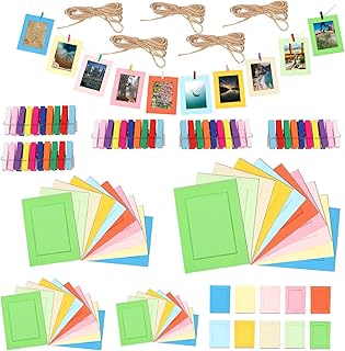 30+ Home Bar Wall Decor Ideas That Transform Spaces 26 Swpeet 105Pcs Colorful Paper Photo Frames Set, Hanging Photo Display Fra...