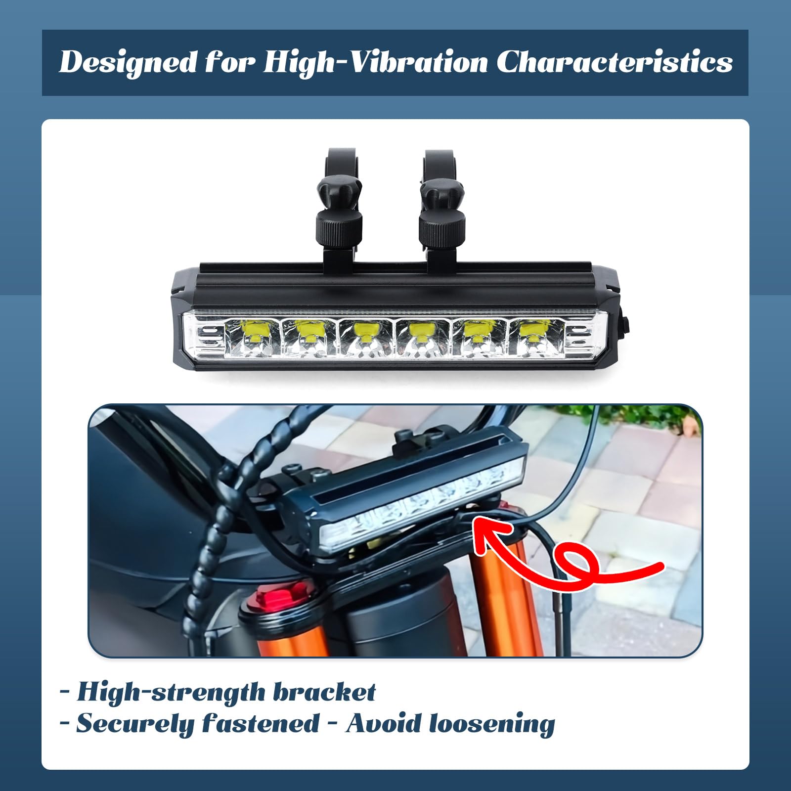LED Fahrradlicht Kompatibel mit Tuttio Soleil01 Elektro Dirt Bike USB Wiederaufladbare Fahrradscheinwerfer Tagfahrlicht mit Montagehalterung und Werkzeugen, für Nachtfahrten Off-Road