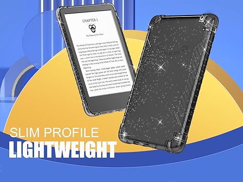 Miniatura 7 de MoKo Funda para Kindle de 6 pulgadas (11 generación-2022), ultra transparente, suave, flexible, transparente, TPU, contraportada, color negro con