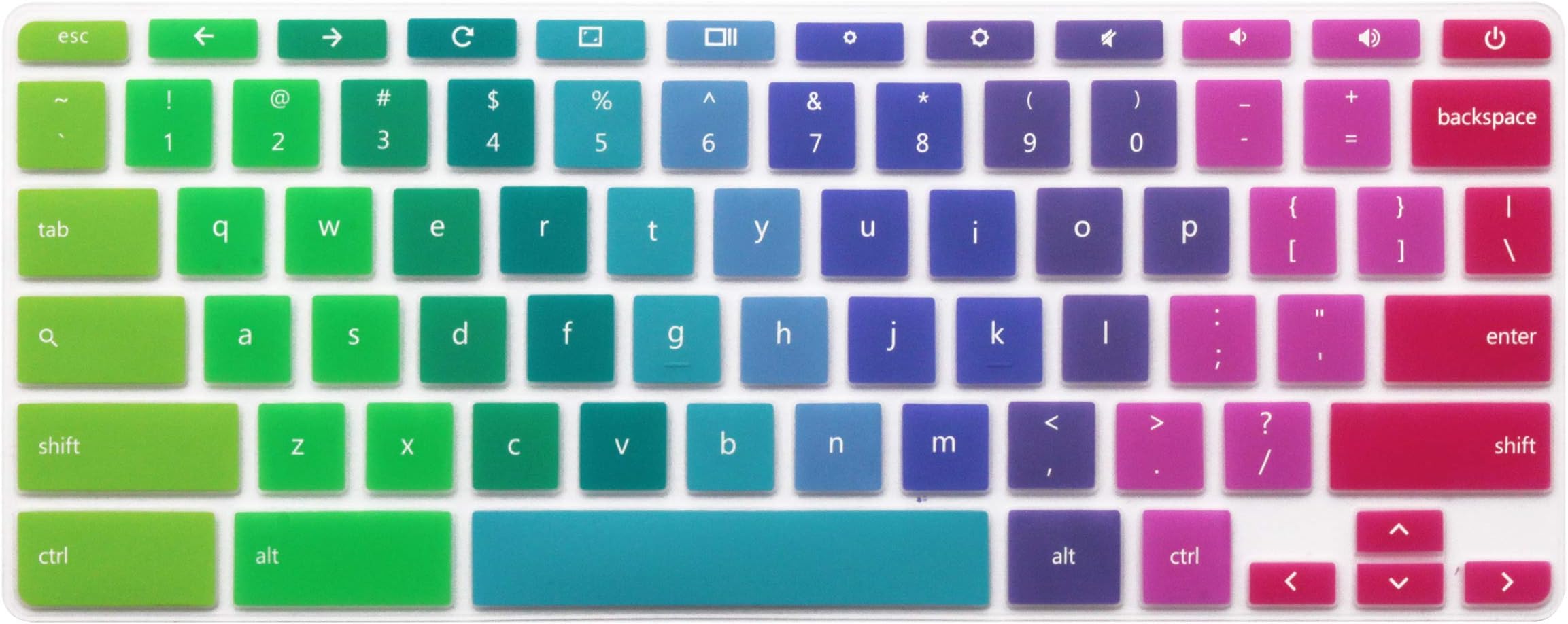 YYubao Keyboard Skin Compatible for 14" HP Chromebook 14-ca 14-ak G2 G3 G4 14-X Series & HP Chromebook x360 11.6", HP Chromebook 11 G2 G3 G4 11.6" (Not Compatible for HP Chromebook G5 EE) (Rainbow)