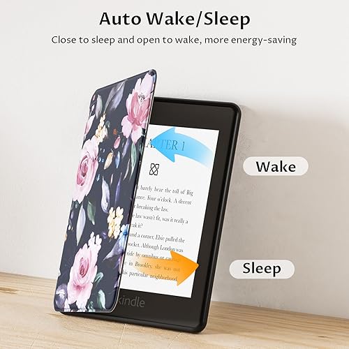 Miniatura 4 de VORI Funda para Kindle Paperwhite (11. generación-2021) y Kindle Paperwhite Signature Edition, suave TPU ligera protectora Smart Shell con apagado y