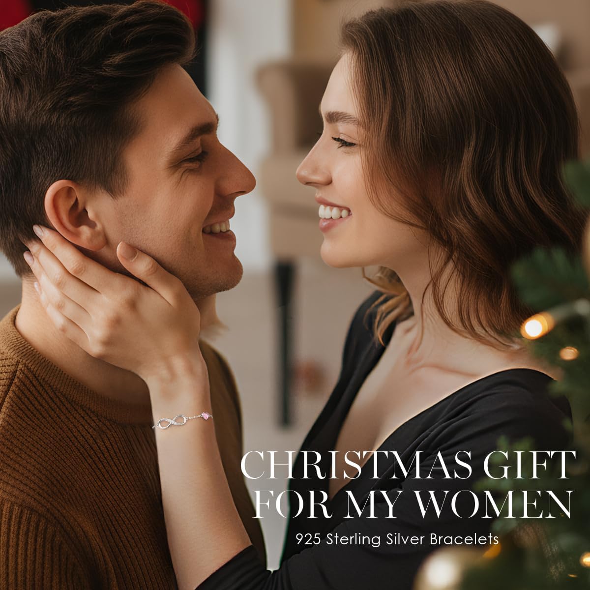 CDE Valentine's Day Gift Infinity Heart Birthstone Charm Link Bracelet for Women 925 Sterling Silver Adjustable Mother's Day Christmas Day Gift Anniversary Birthday Jewelry for Wife Girlfriend Her - Image 2