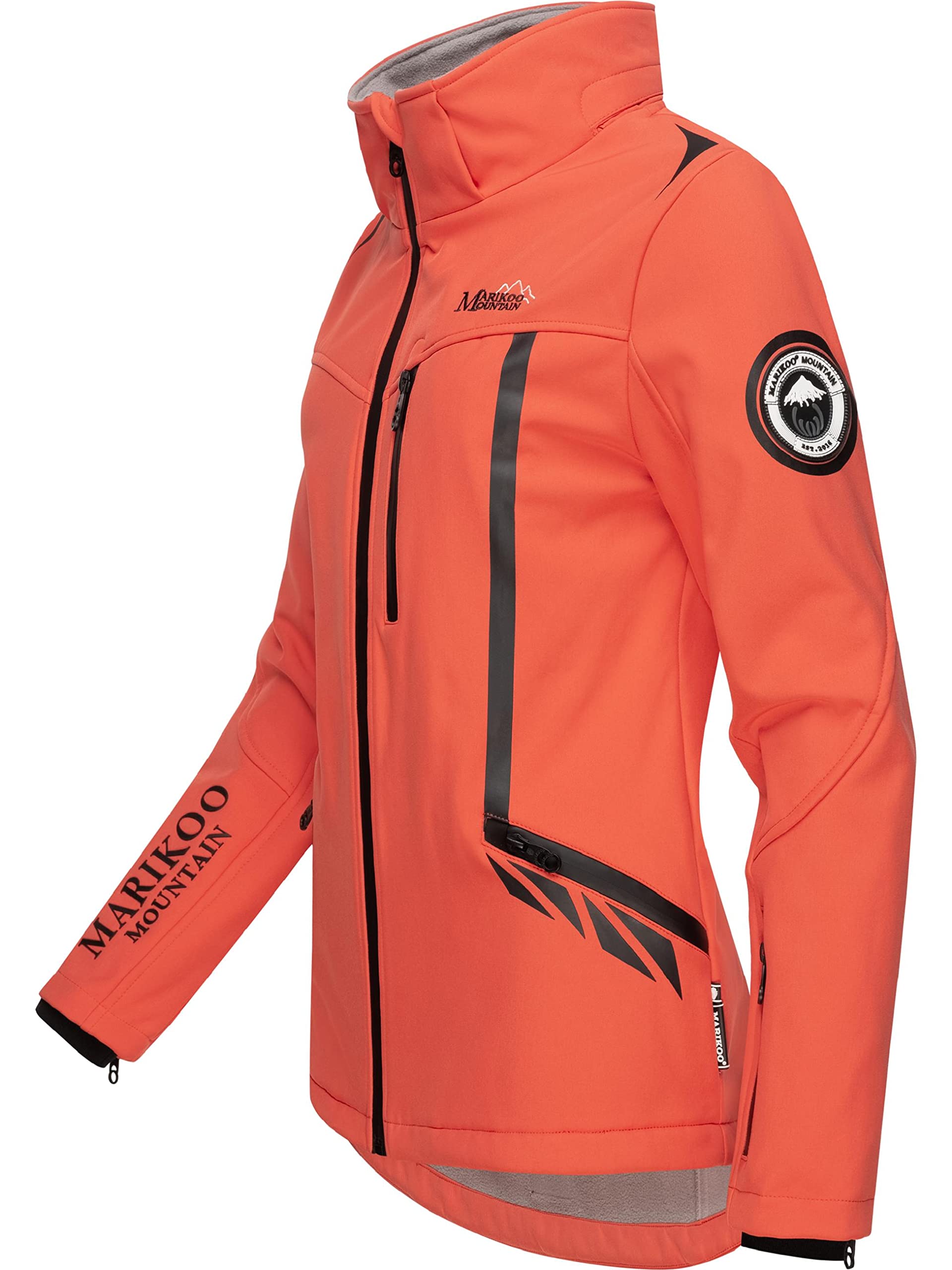 MARIKOO Damen Softshelljacke wasserdichte Funktionsjacke mit abnehmbarer Kapuze Mount-Cho-Oyu XS-XXL