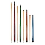 Set of Aska Mixed Length Cues LS, Canadian Hard Rock Maple Billiard Pool Cue Sticks, Short, Kids Cues