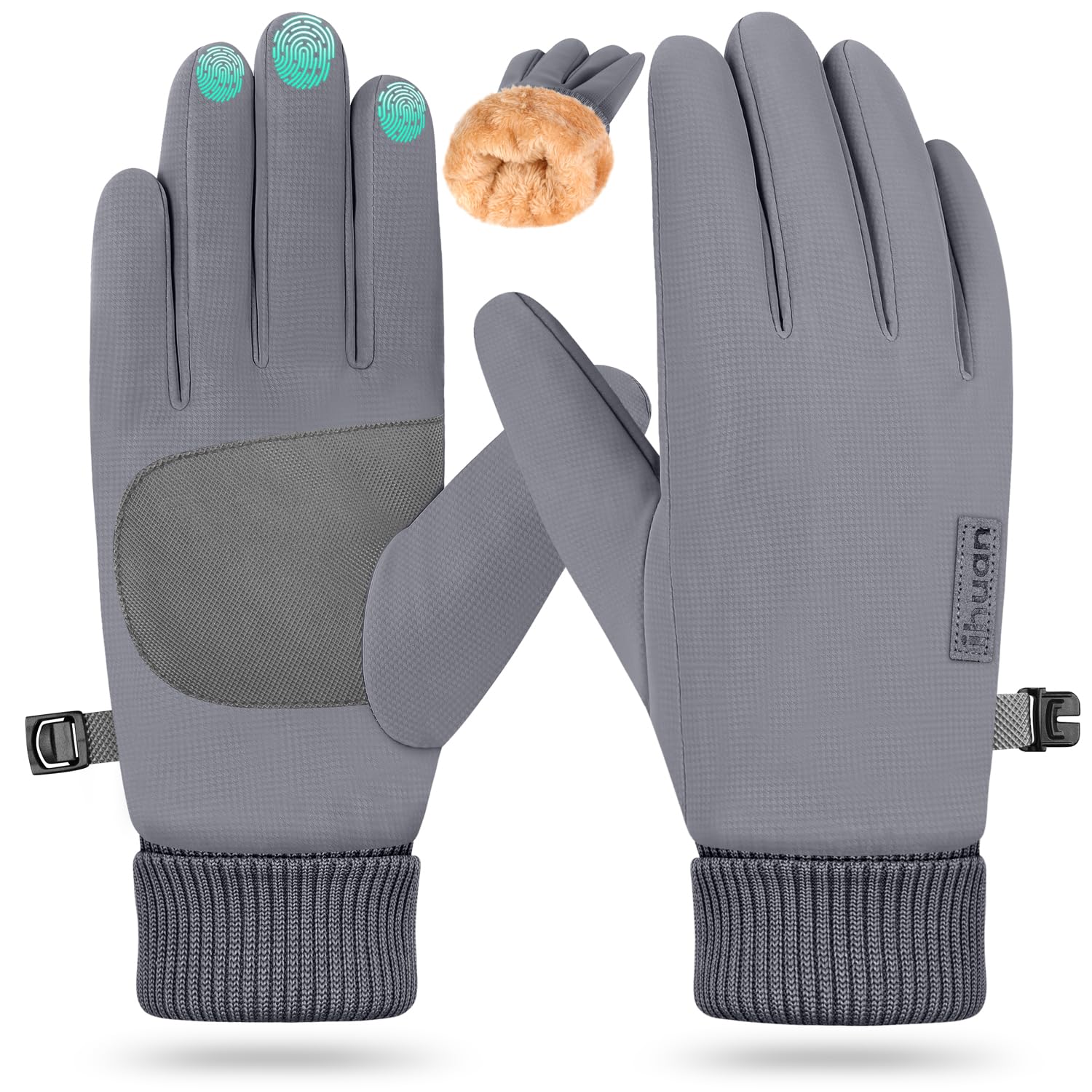 ihuan Winter Waterproof Touchscreen Gloves Women Men for Ski Snow Thermal
