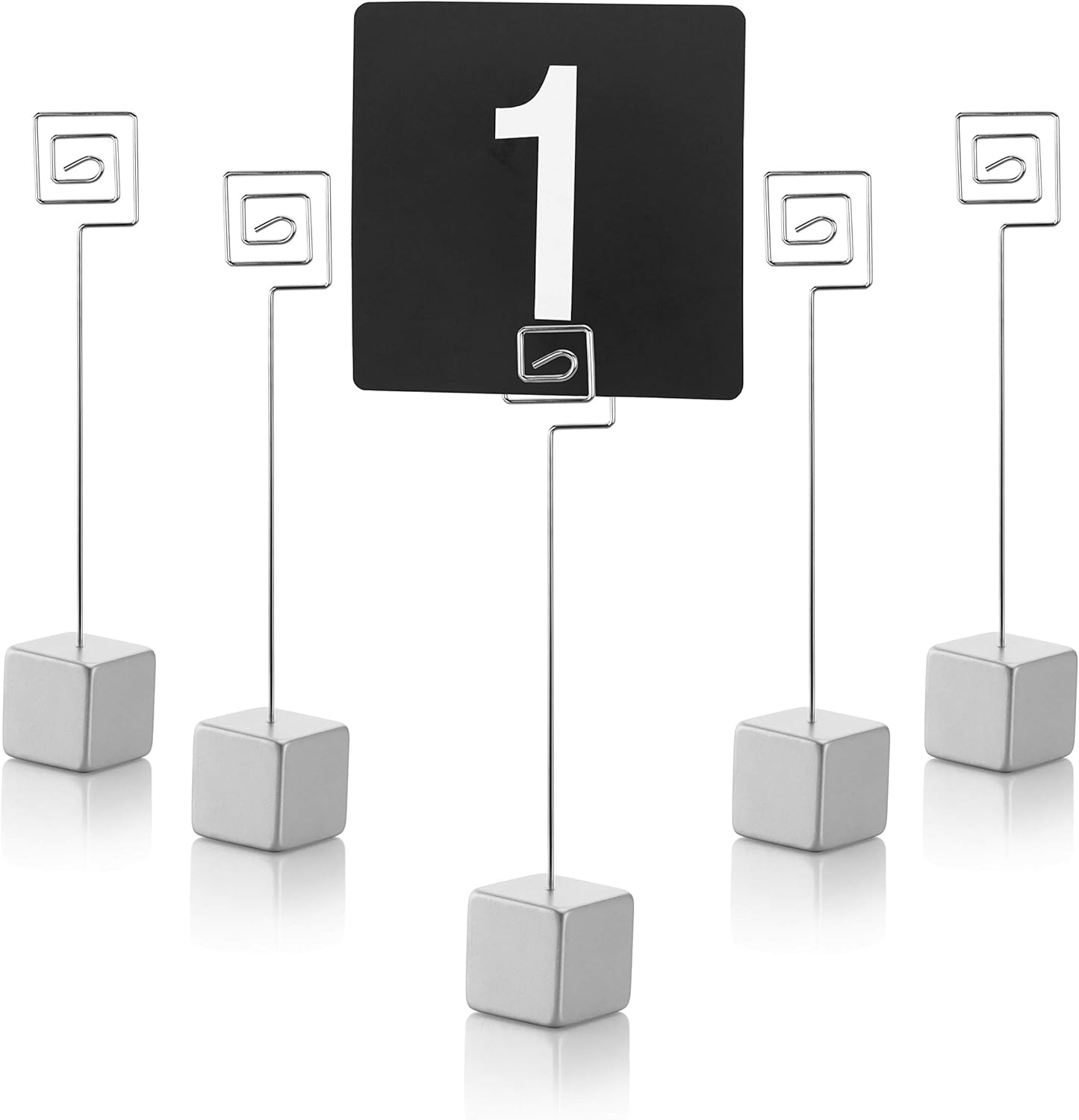 New Star Foodservice 27938 Wire Square Base Place Card Holder (Set of 5)