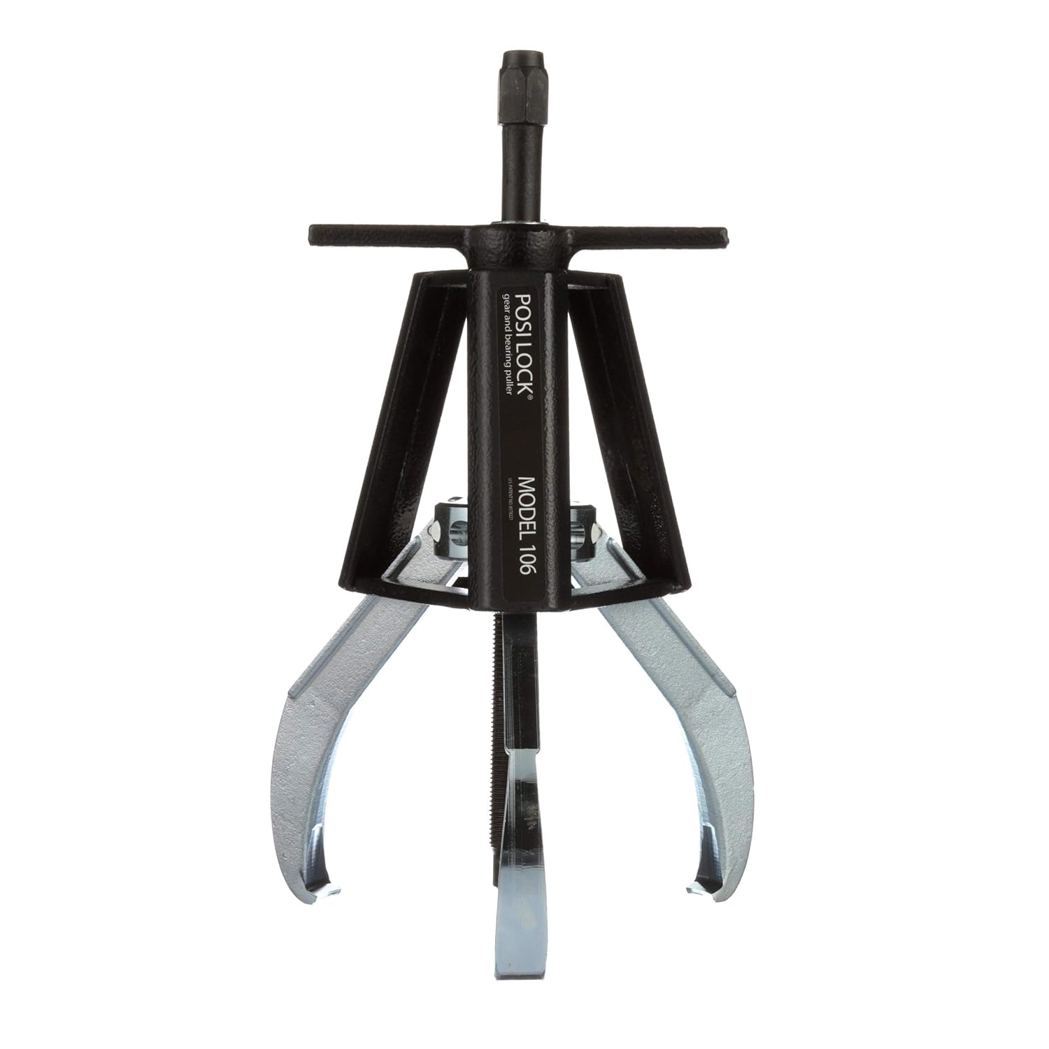 Posi Lock 106 Manual Puller, 3 Jaws, 10 tons Capacity, 6" Reach, 1/4" - 7" Spread Range, 13-1/3" Overall Length & 104 4" Reach, 0.5" - 5" Spread, 5 ton Capacity 3 Jaw Puller