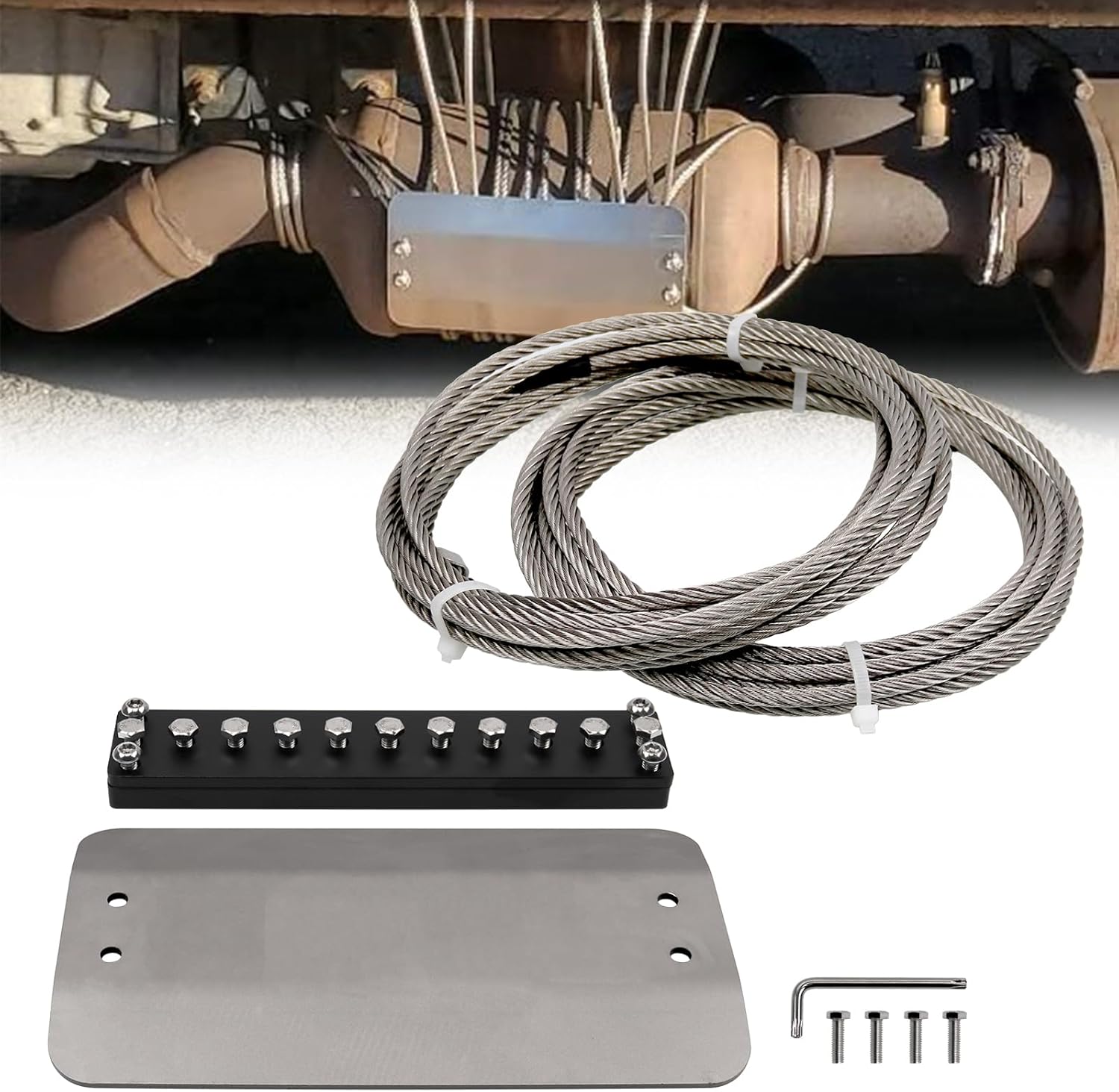 RULLINE Universal Security Anti Theft Catalytic Converter Protection Shield Catalytic Converter Catalytic Converter Anti Theft Shield Cover Compatible with Various Vehicle Platforms