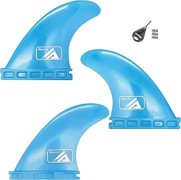 AQUBONA Single tab &Double Tabs Fins Surf/SUP Fin for Longboard, Surfboard & Paddleboard, Thruster Reinforced Single tab & Dual tab Surf Fins