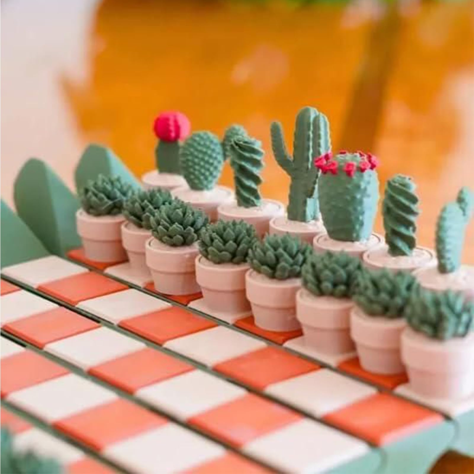 Set Scacchi Cactus, Arrotolabile Set Scacchi Cactus, 3D Stampata Magnetica Scacchiera Divertenti Cactuses, Portatili Arrotolabili Sets Scacchis Viaggio Pezzi Unici Piante Grasse, Per Bambini Adulti