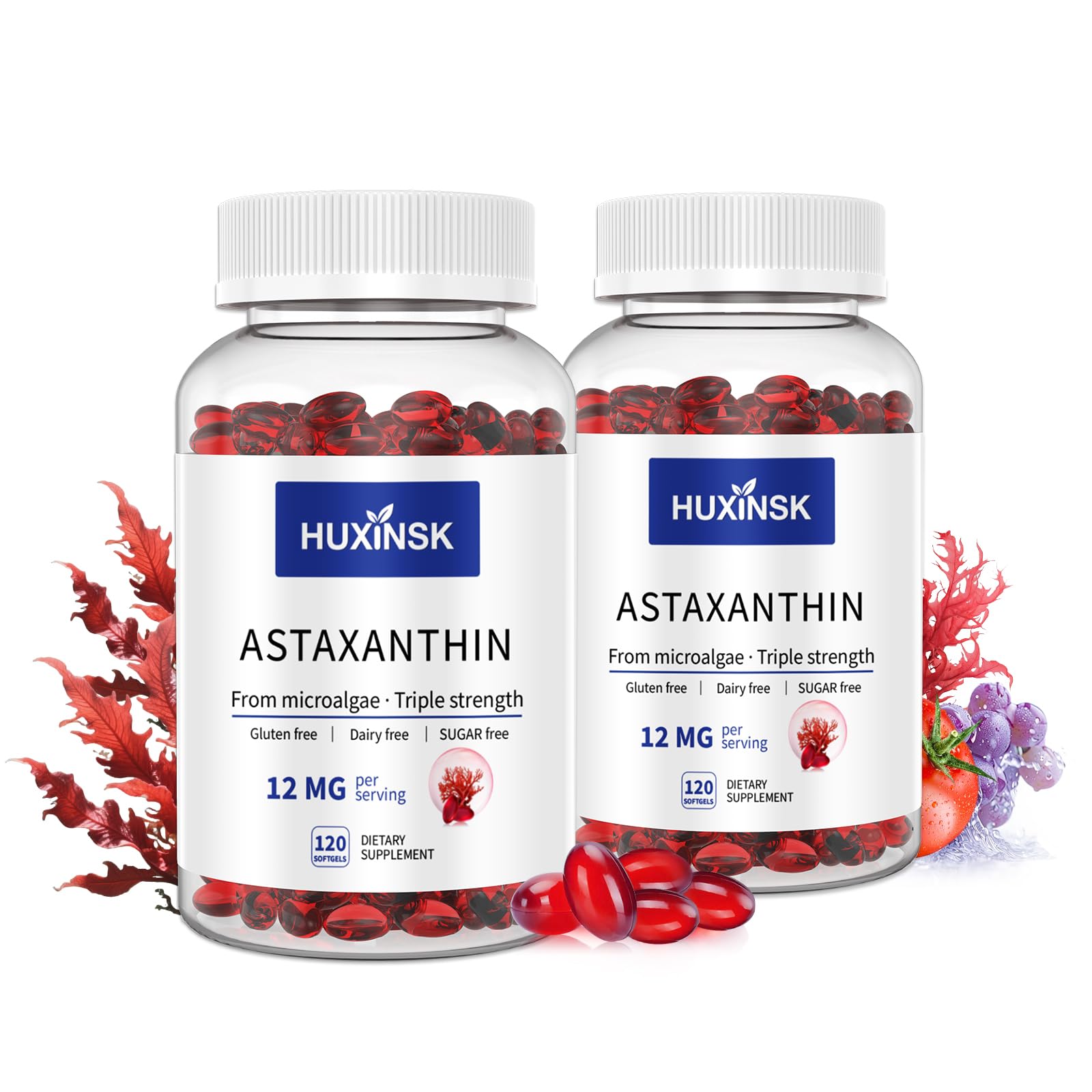 Astaxanthin 12mg 120 Softgels, Microalgae Antioxidant, 4-Month Supply — Amazon image 9