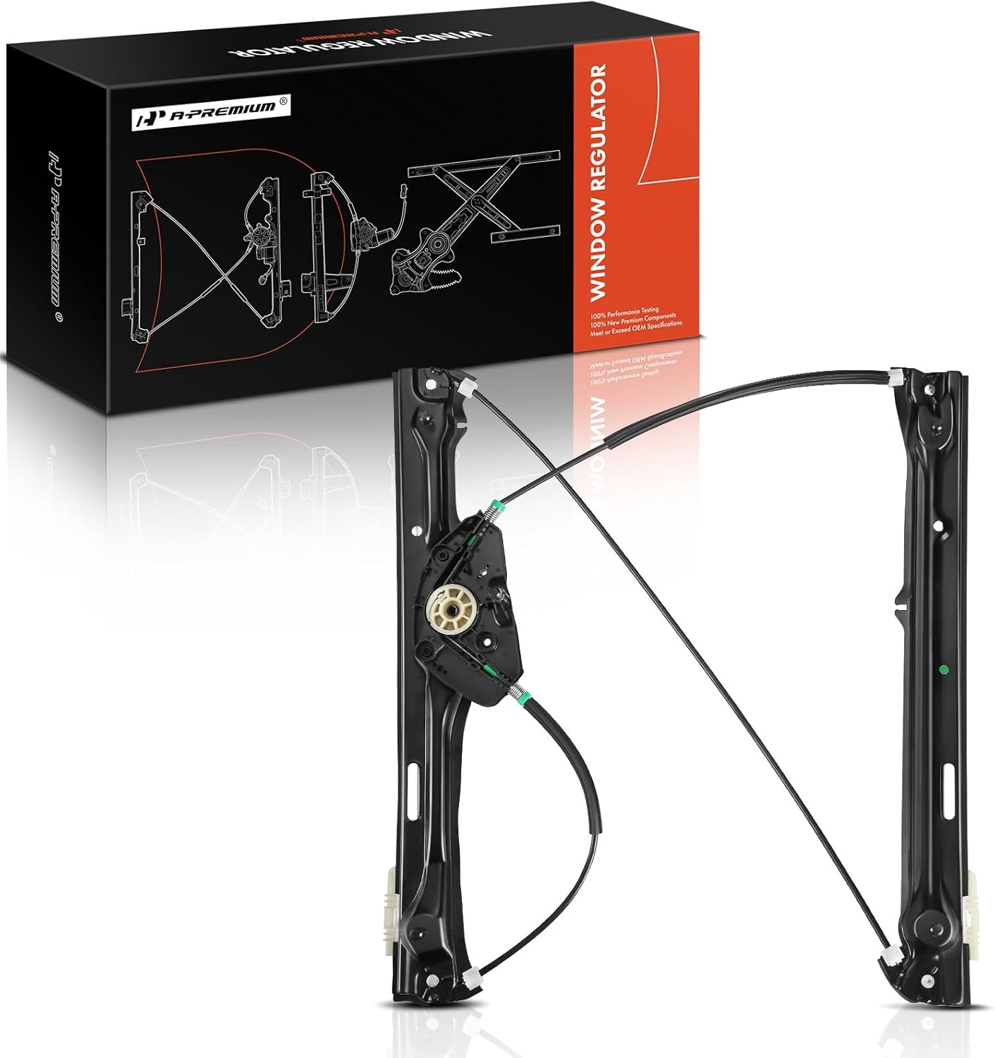 A-Premium Electric Power Window Regulator Without Motor Compatible with BMW X3 F25 Series 2013-2017 X4 F26 Series 2015-2018 Front Right Passenger Side