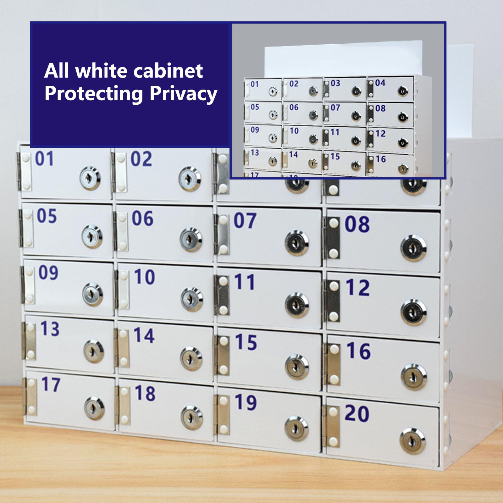 Armadietto di sicurezza in acrilico da parete, 10 x 18,5 x 5 cm, per ufficio, riunioni, scuole, eventi e aziende, formato A30