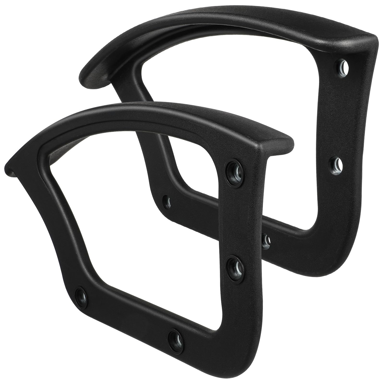 2 Pezzi Ricambi per Bracciolo Sedia da Ufficio in Plastico Nero Design e Forma Semplice, Accessori Versatili per Casa e Ufficio