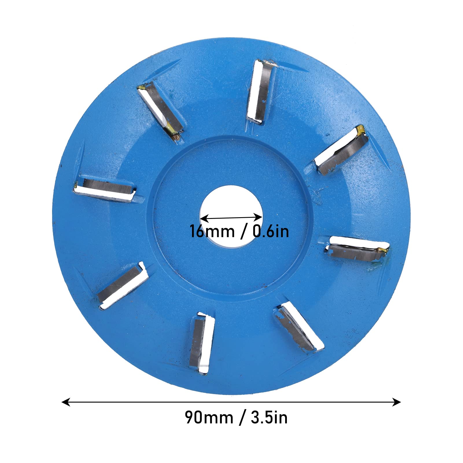 Marhynchus Angle Grinder Disque de Sculpture en Bois, Acier en Tungstène 8 Dents Disque de Sculpture pour la Coupe en Bois, Polissage, Mise en Forme avec une Résistance à L'usure élevée (BLUE)