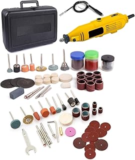 MLD 180W Mini Rotary Die Grinder Tool Kit with 40 pcs grinding accessories,1 pc Flexible shaft with 105 Pcs Cutting Grinding Electric Polishing Engraving Drill Bits Rotary Set