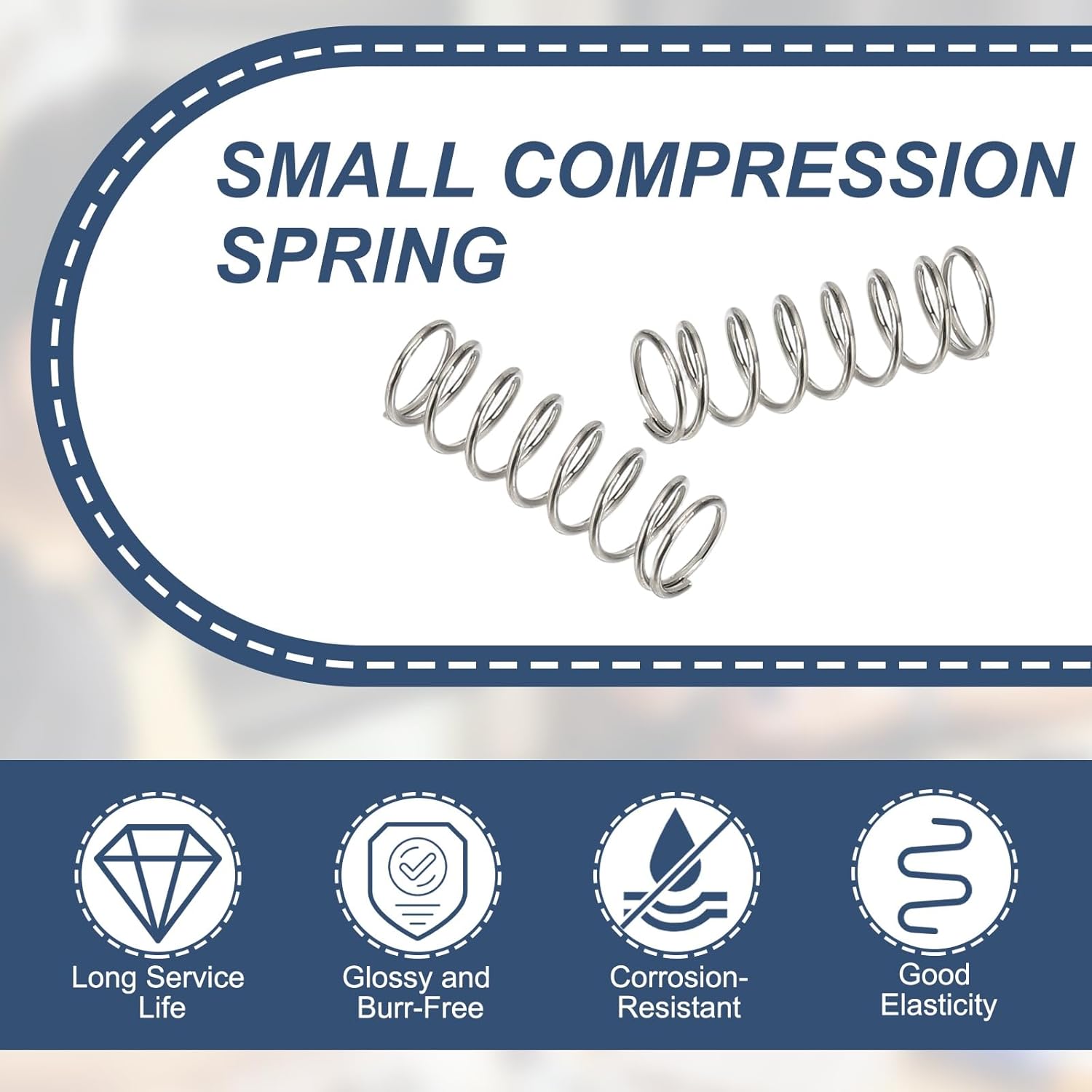 MECCANIXITY Compression Spring 5 mm OD 0.5 mm Wire 15 mm Free Length 304 Stainless Steel Small Extension Spring for DIY Projects Home Shop Repairs (Silver Tone, Pack of 10)