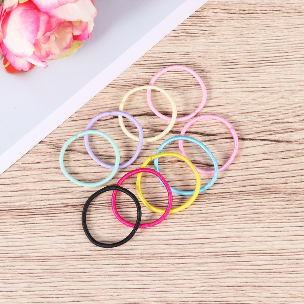 MERRYHAPY 3sets Hair Ties for Little Girls Simple Hair Ropes Beading Ponytail Holders Fashion Accessories Non-slip for Boys and Girls