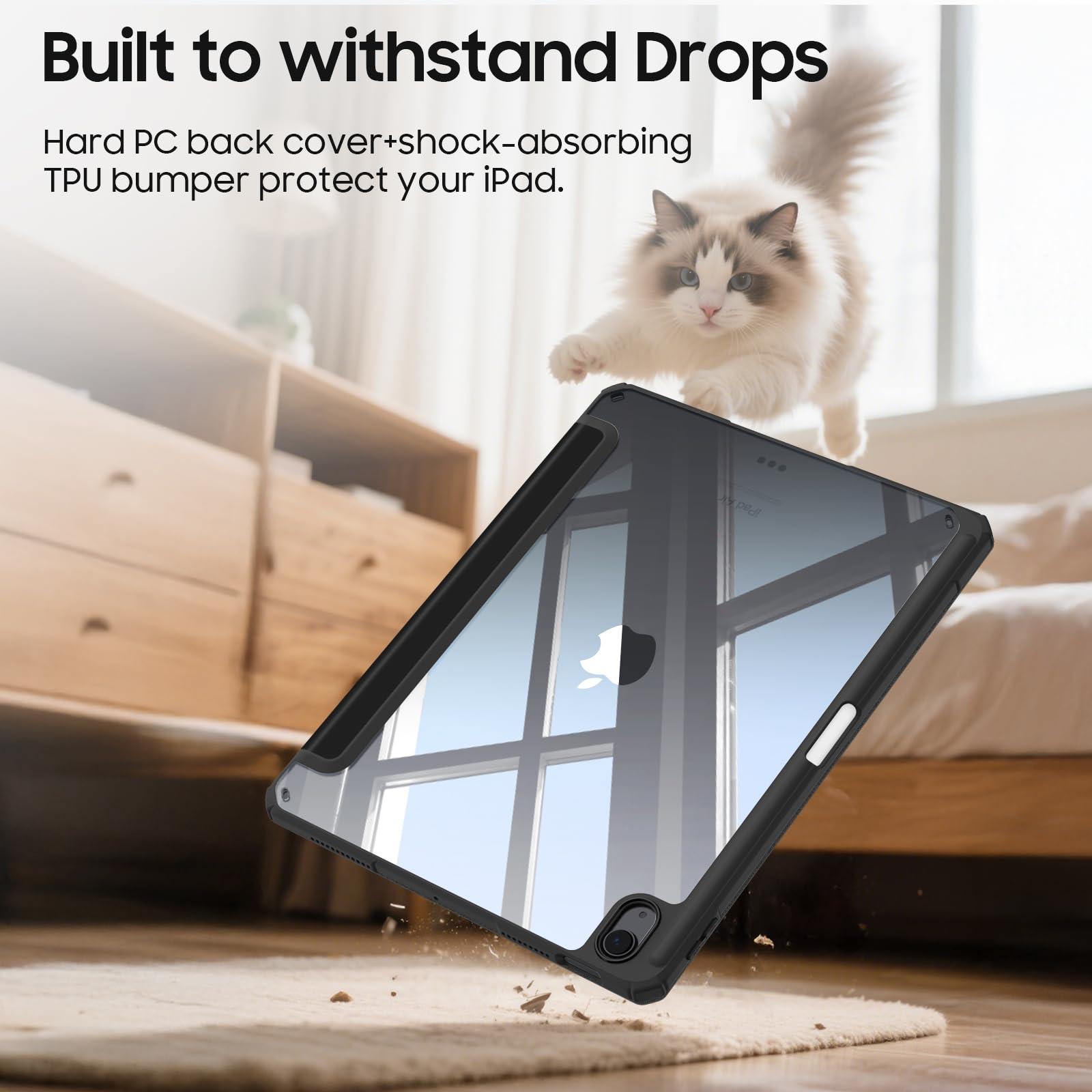 FINTIE iPad Air 11 Inch Case M4/M3/M2 (2026/2025/2024), iPad Air 5th/4th Gen 10.9" (2022/2020) with Pen Holder - Slim Lightwe - 3