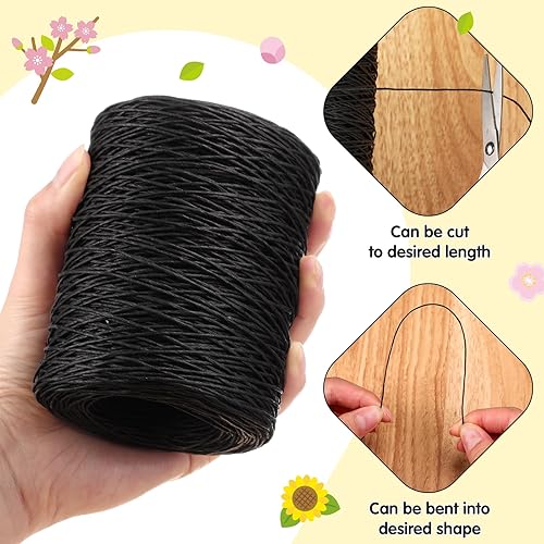 Miniatura 10 de Syhood Alambre de encuadernación de vid floral Alambre de envoltura rústica para ramos de flores (marrón)