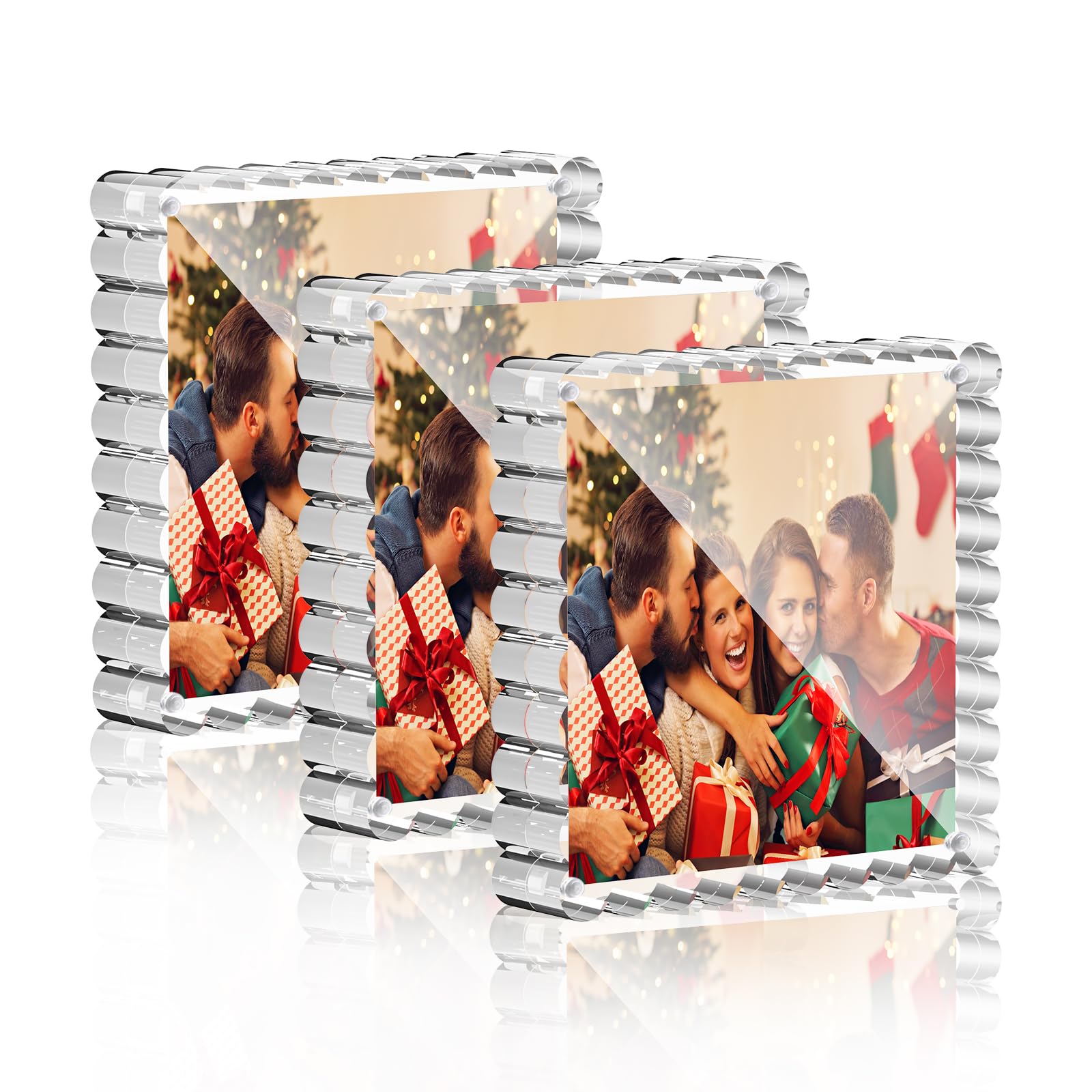 Cadres photo magnétiques en lucite HELPLEX premium 20% plus épais 12+12mm