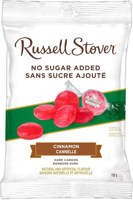 Russell Stover No Sugar Added Cinnamon Candy, 150Gram Bag Amazon.ca