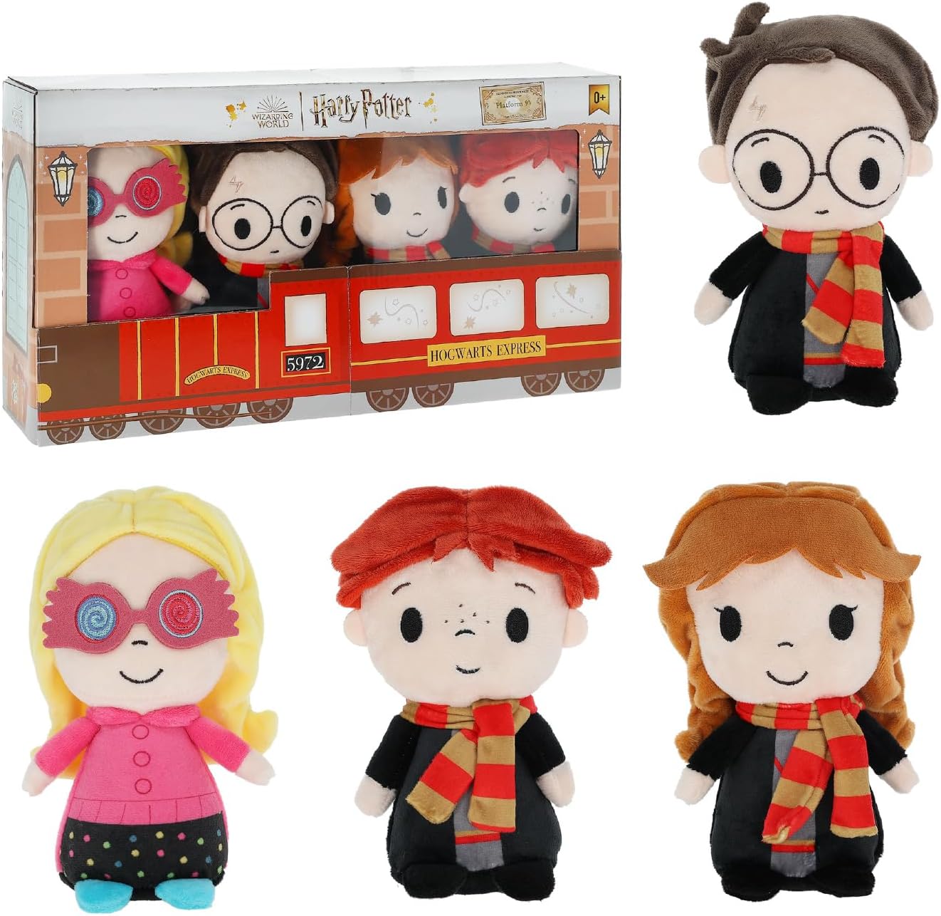 Kids Preferred Harry Potter Hogwarts Cuteeze Gift Set 4 Piece Plush Collector Set of Stuffed Animals