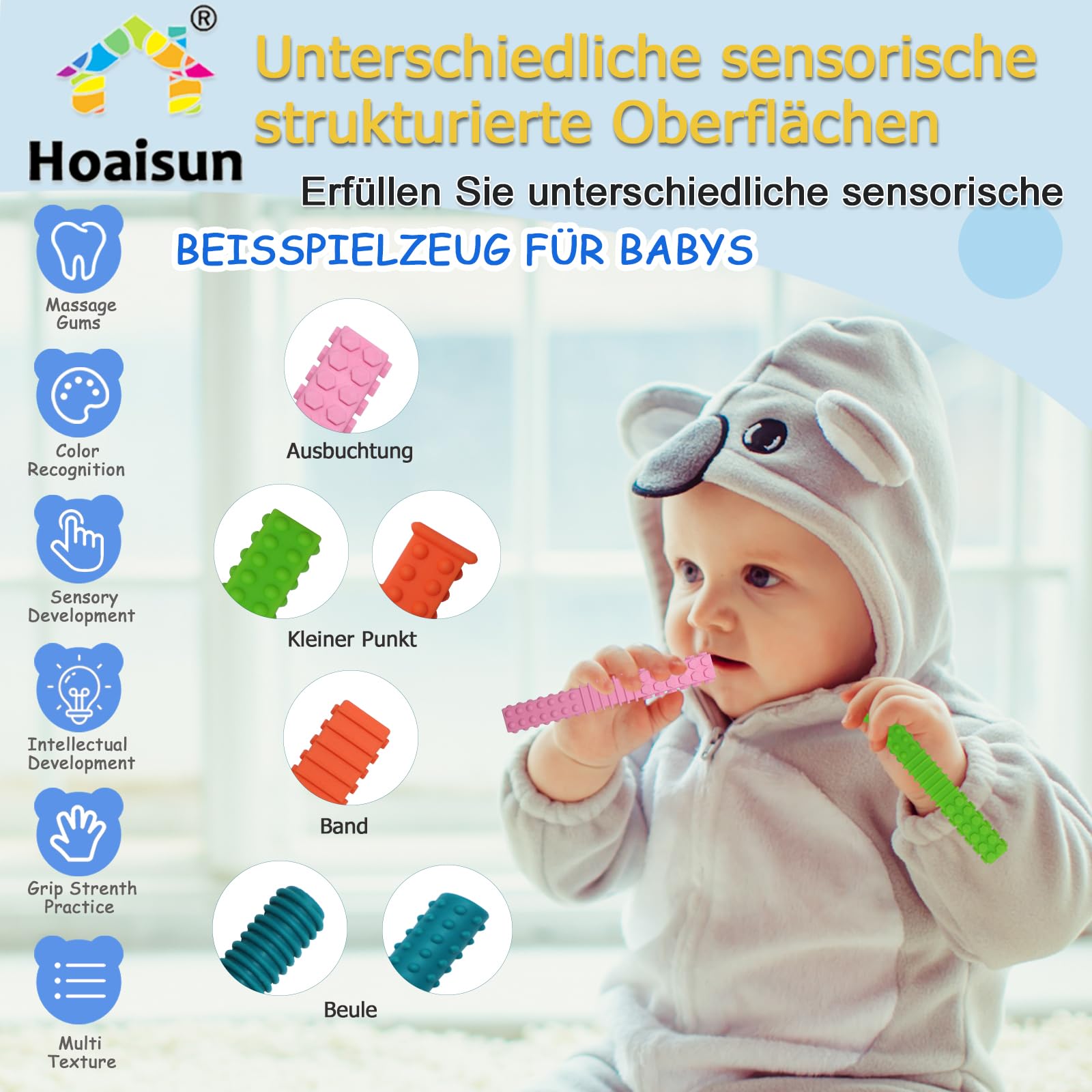Sensory Chew Tubes for Autistic Kids 4 Pack Silicone Chewy Toys for Children with Autism ADHD, SPD, Biting, Teething Needs - Image 4