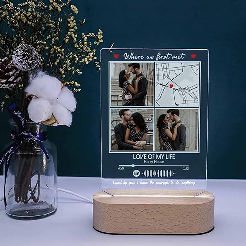 Miniatura 57 de Placa de Spotif personalizada con código de Spotif escaneable, regalos de fotos personalizados, cubierta de álbum de canciones acrílicas, regalos