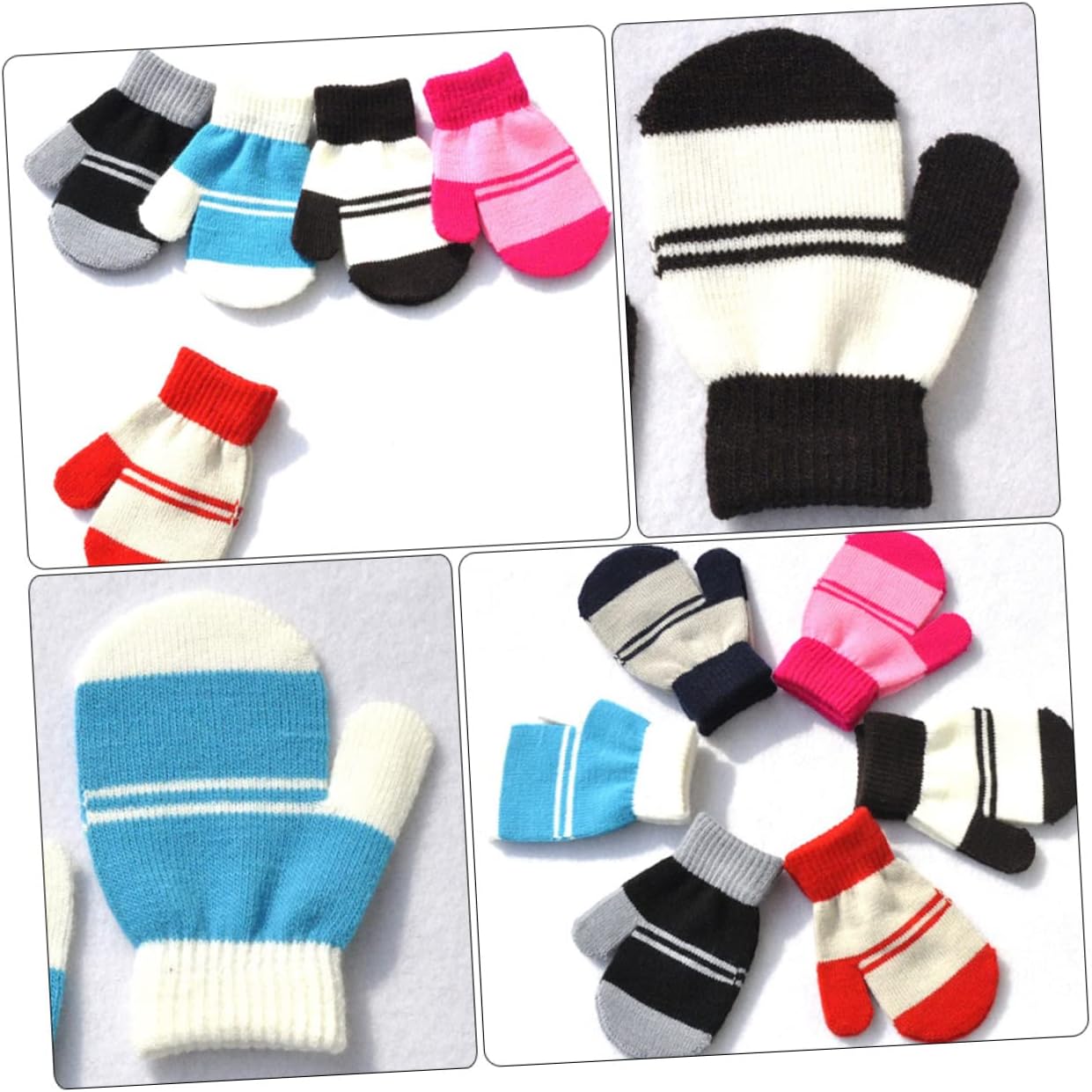 Veemoon Adorable Gloves Windproof Knitting Mitts for Boys and Warm Winter Accessories for Ages Stylish and Comfortable Knit Design Lightweight for Easy Wear