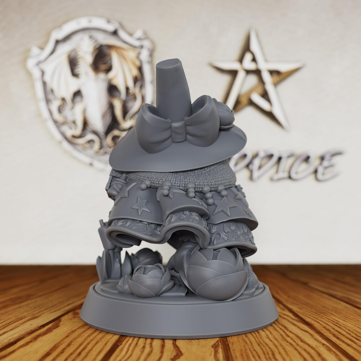 AUSPDICE 32mm DND Miniature Frog Wizardess, DND Minis for Fantasy Tabletop Games Dungeons and Dragons,Collectors, and Hobby Enthusiasts-S15