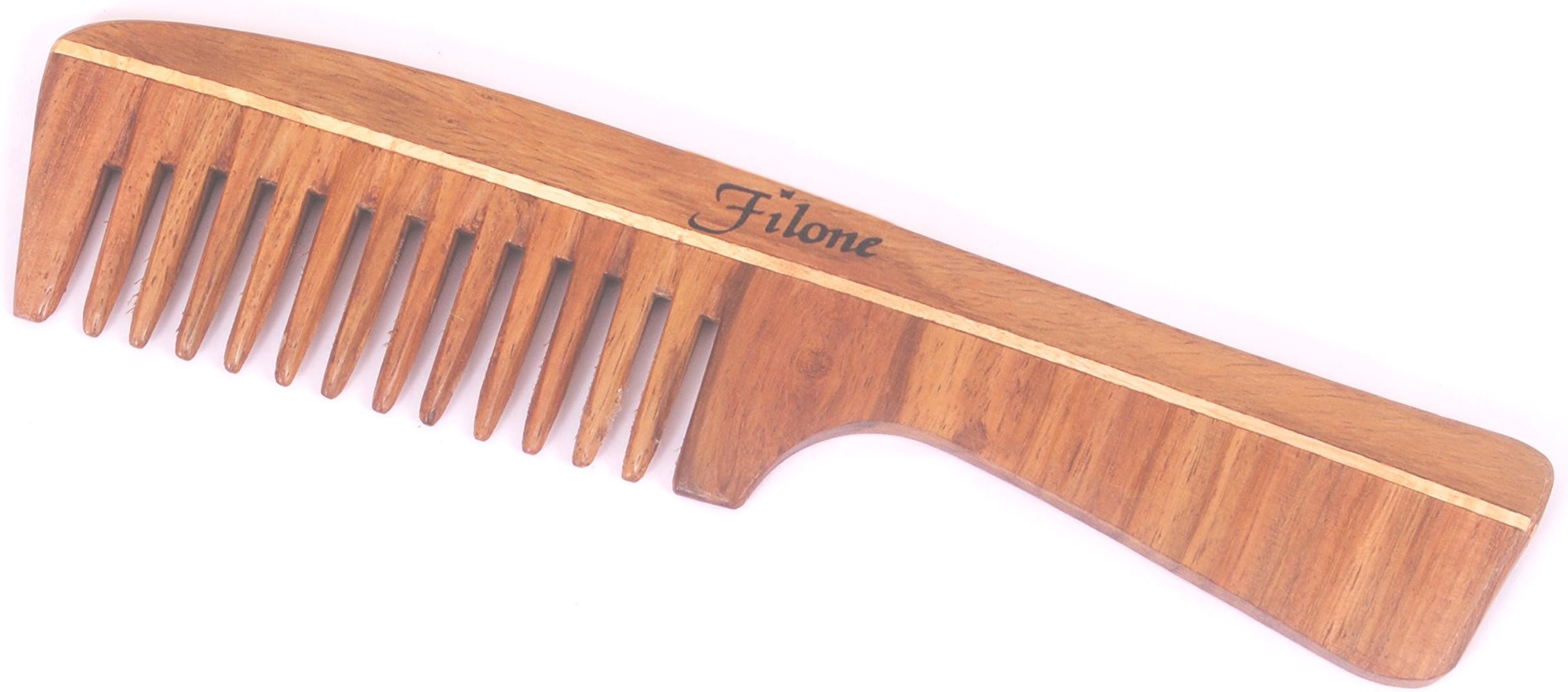 Wooden Neem Tail Hair Comb W11