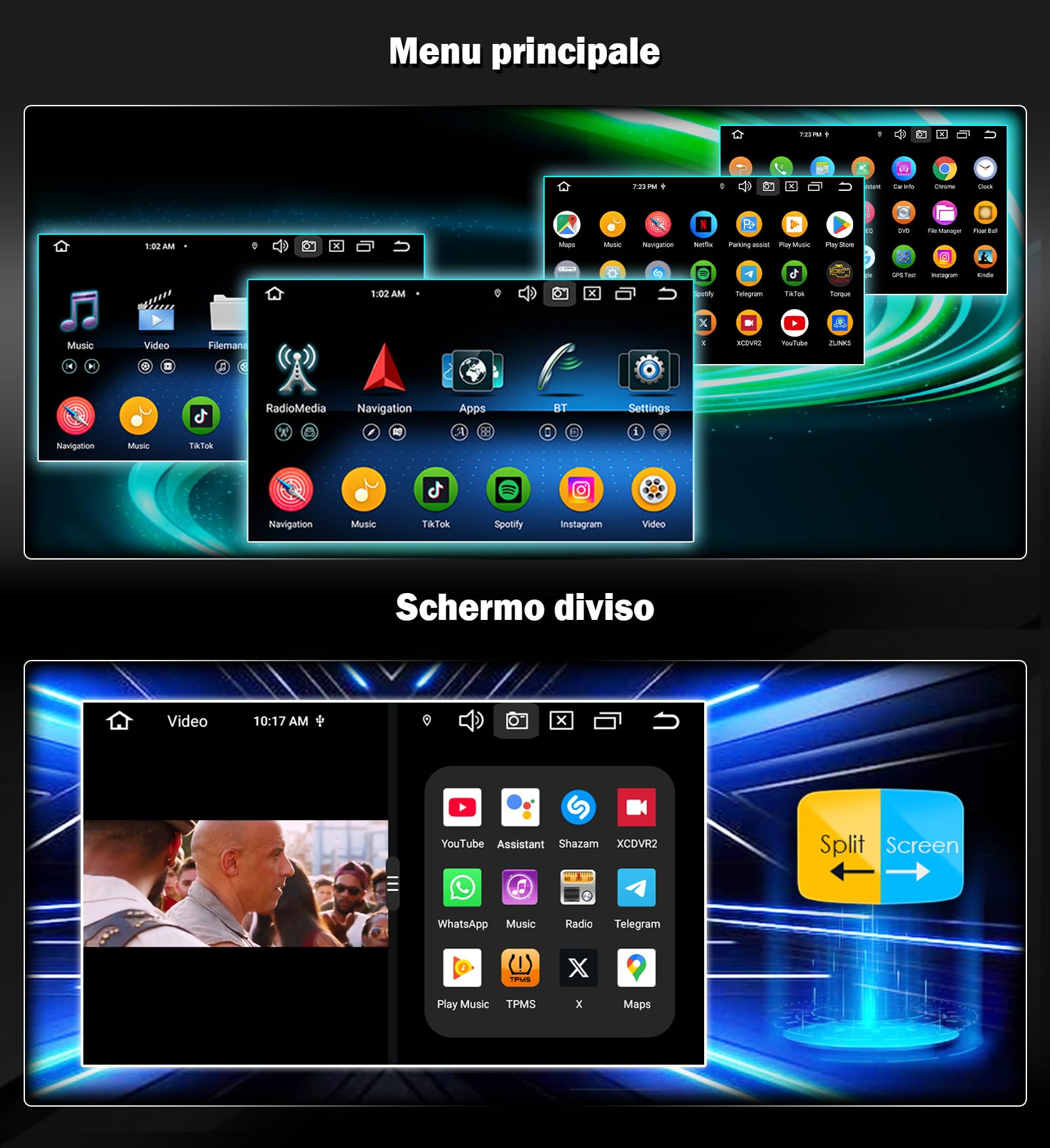 Erisin 7 pollici 8-Core 4GB+64GB Android 14 Autoradio 2 Din GPS Navigatore per Mercedes W211 W219 Classe E/CLS Supporto CarPlay senza fili Android Auto Bluetooth 5.0 WiFi DSP DAB+USB OBD2 FM Canbus 4G