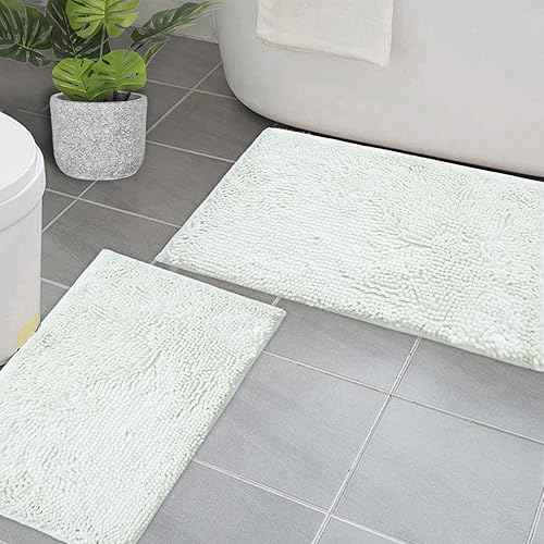 Miniatura 4 de AINAHYVA Alfombras de baño de felpilla, superabsorbentes, fuerte PVC antideslizante, tapetes de baño para baño, felpa peluda, gruesa, lavable a