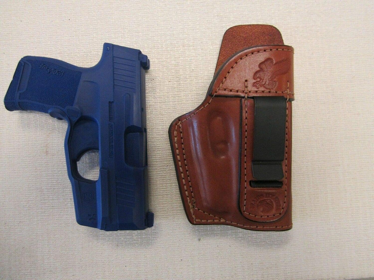 Fits Sig Sauer P365 with Lima Laser Formed Brown Leather Iwb Holster with Shield