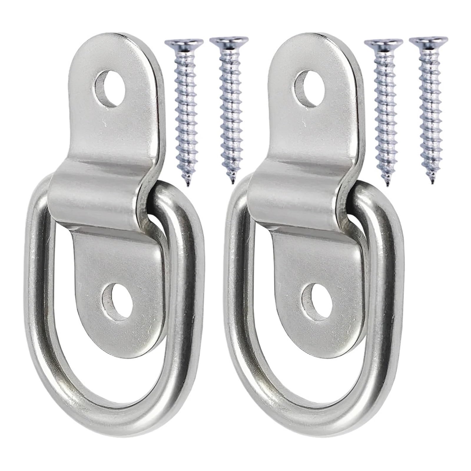 Pjfcewfdgx 2 Set Silver Iron D-Ring Tie-Down Anchor Recessed For Flatbed Trailer Truck