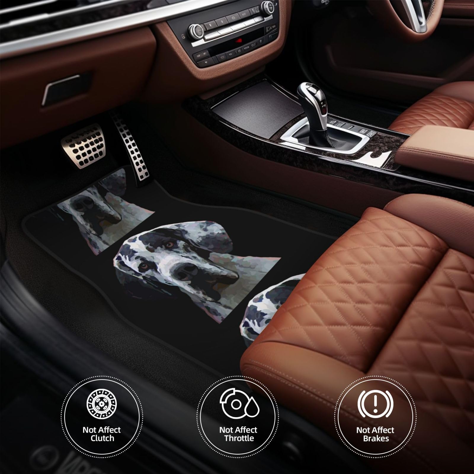Kunst mit Motiven von Doggen, 4er-Set Auto-Fußmatten, Neopren-Fußmatten für Fahrzeuge, rutschfeste Auto-Fußmatten, Autozubehör