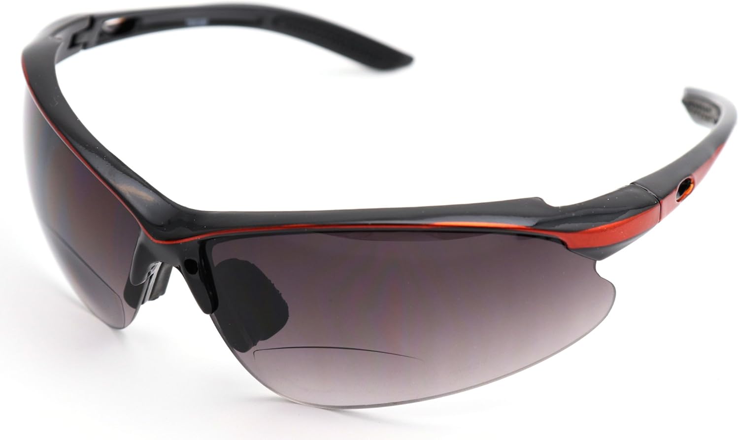 ColorViper Sports Double Injection Readers Flexie Reading Glasses size and color very (z1 shiny black metallic orange w/ bifocal, 3.50)