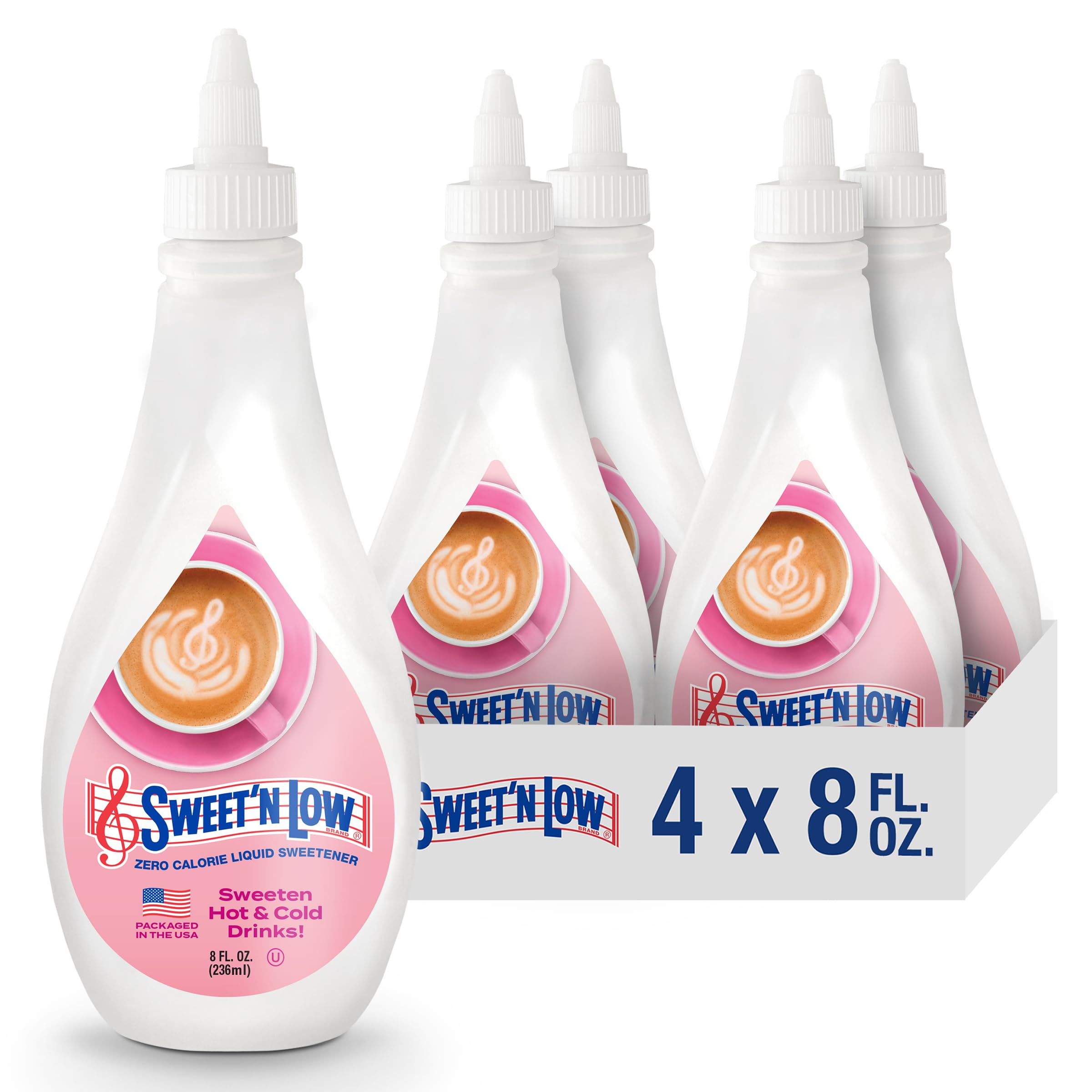 Amazon.com: Sweet'N Low Zero Calorie, No Added Flavors or Erythritol,  8-Ounce Bottle (Pack of 4), Straberry, Liquid Sweetener : Grocery & Gourmet  Food