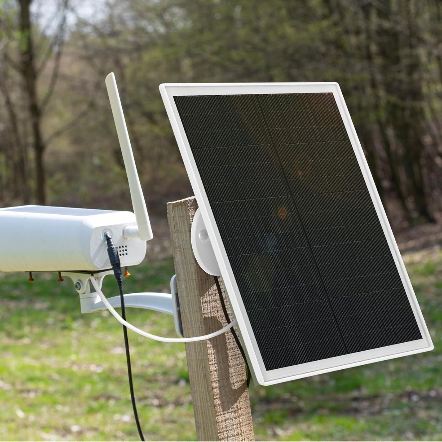 Kanayu 4 Pack Solar Panel for Security Camera Charger Compatible with Rechargeable Battery Camera 5v 6w USB Solar Panel with USB C Port Ip66 Waterproof 9.8ft Cable 360° Adjustable Mount