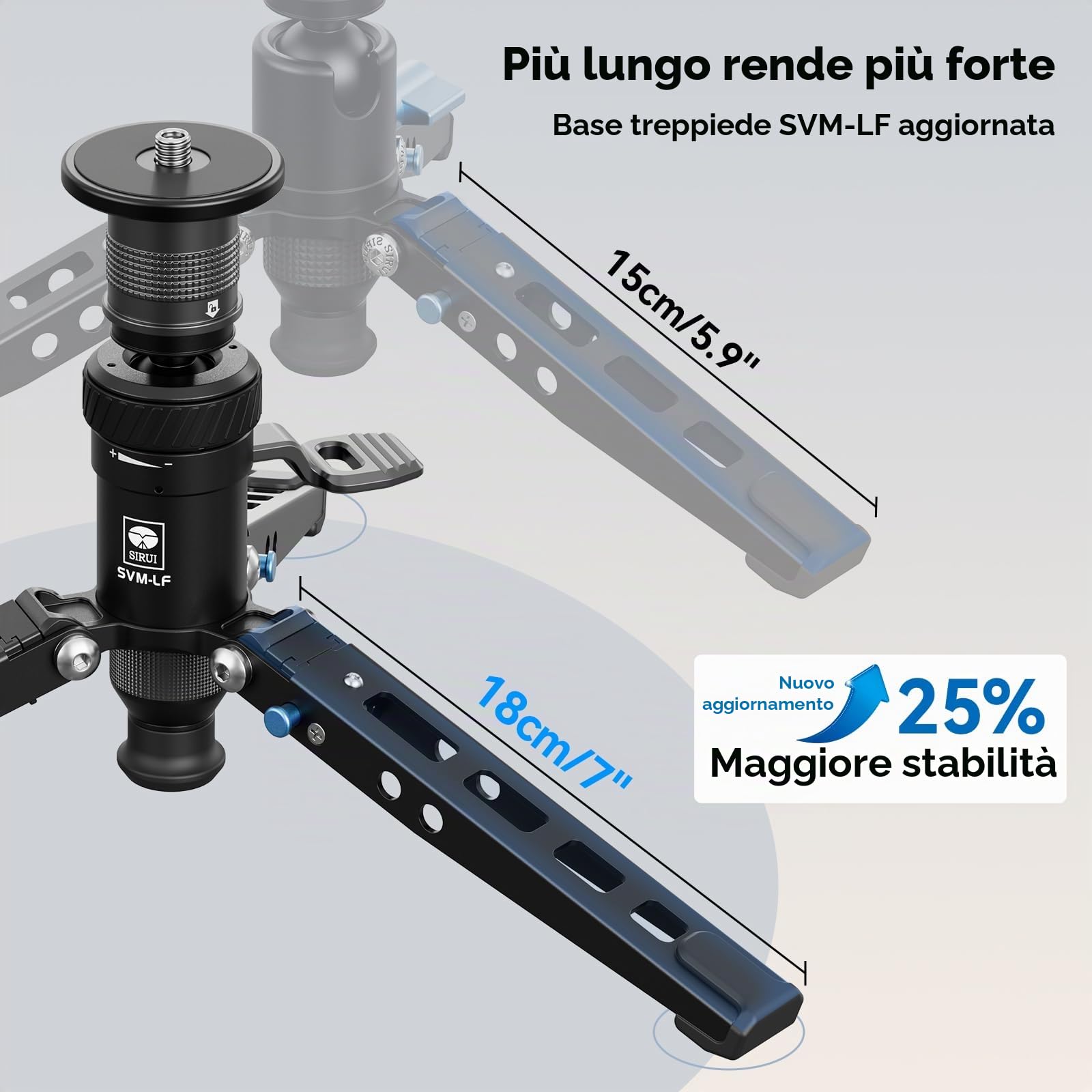 SIRUI SVM-145P Monopiede Carbin in Fibra, 57"/144cm Monopiede Video per Fotocamera con Pedale, Regolazione dell'altezza in Un Unico Passaggio con Blocco a Torsione, Carico Massimo 22 lbs/10 kg