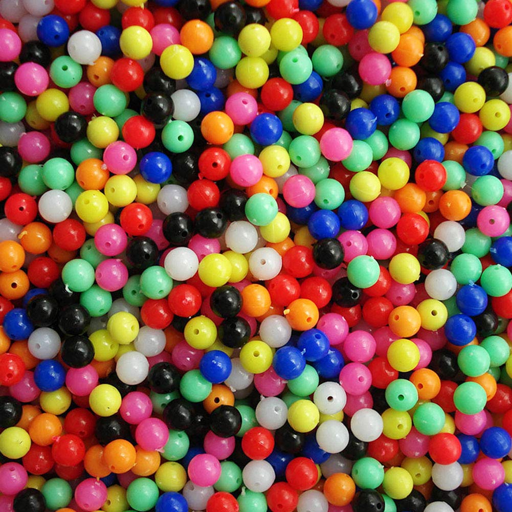 Perles De Pêche, 100Pcs 6mm / 8mm Rondes Multicolores Rig Perles De Pêche en Mer Leurre Flotteur Tackles